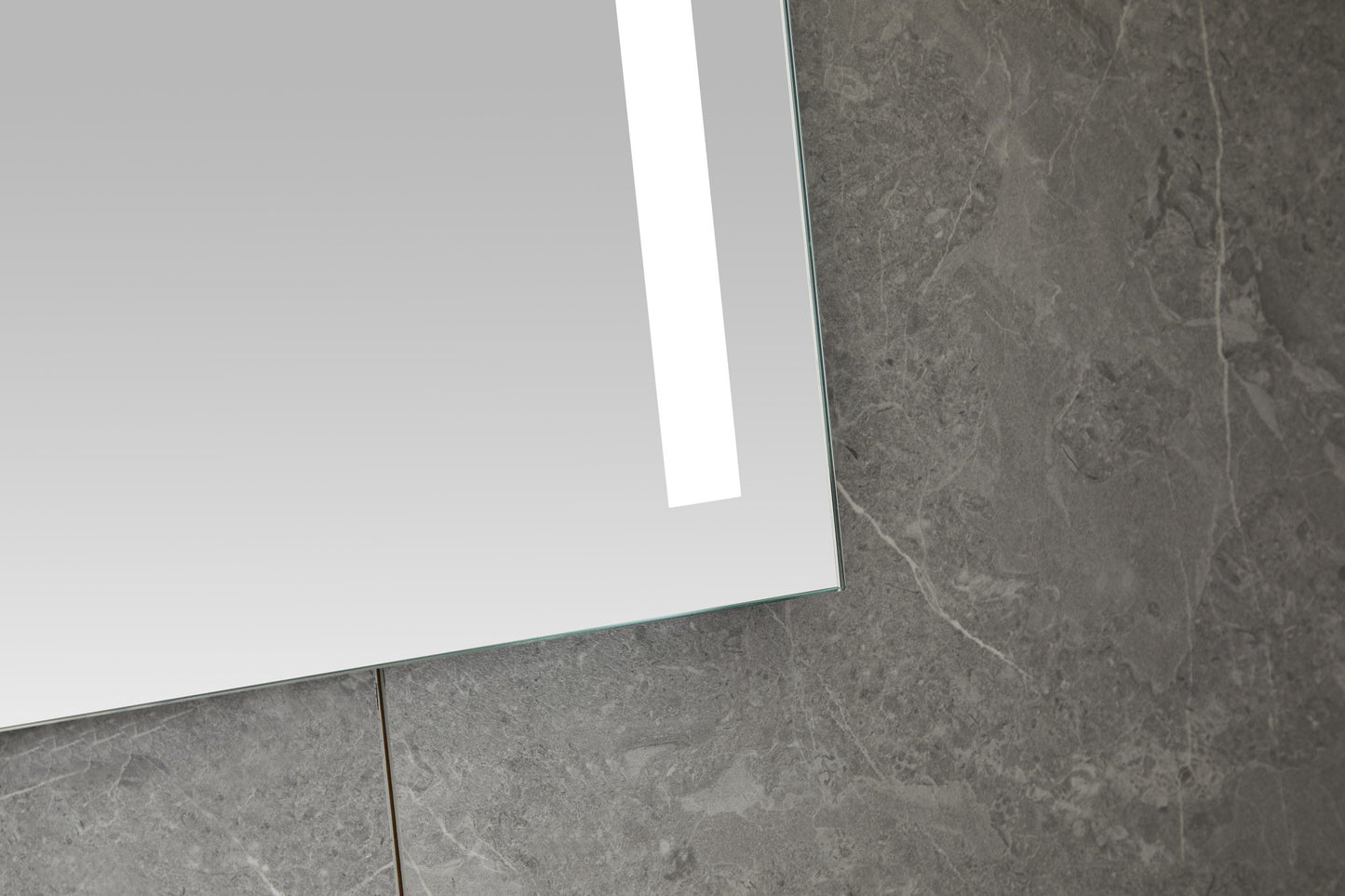 Miroir 60 x 100 cm sans cadre, éclairage LED encastré et anti-condensation
