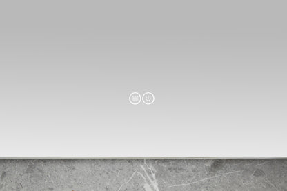 Spiegel 60 x 120 cm frameloos, inbouw led verlichting en anti condens