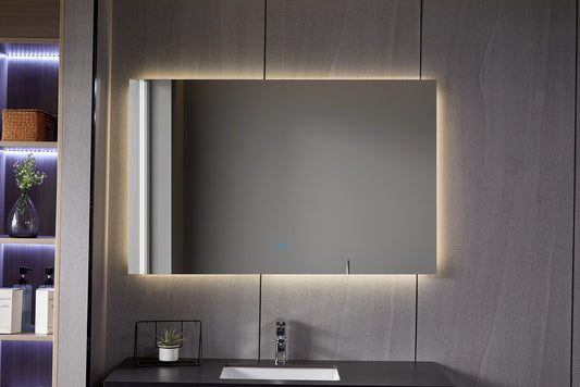 Miroir sans cadre avec LED, anti-buée 60 x 100 cm