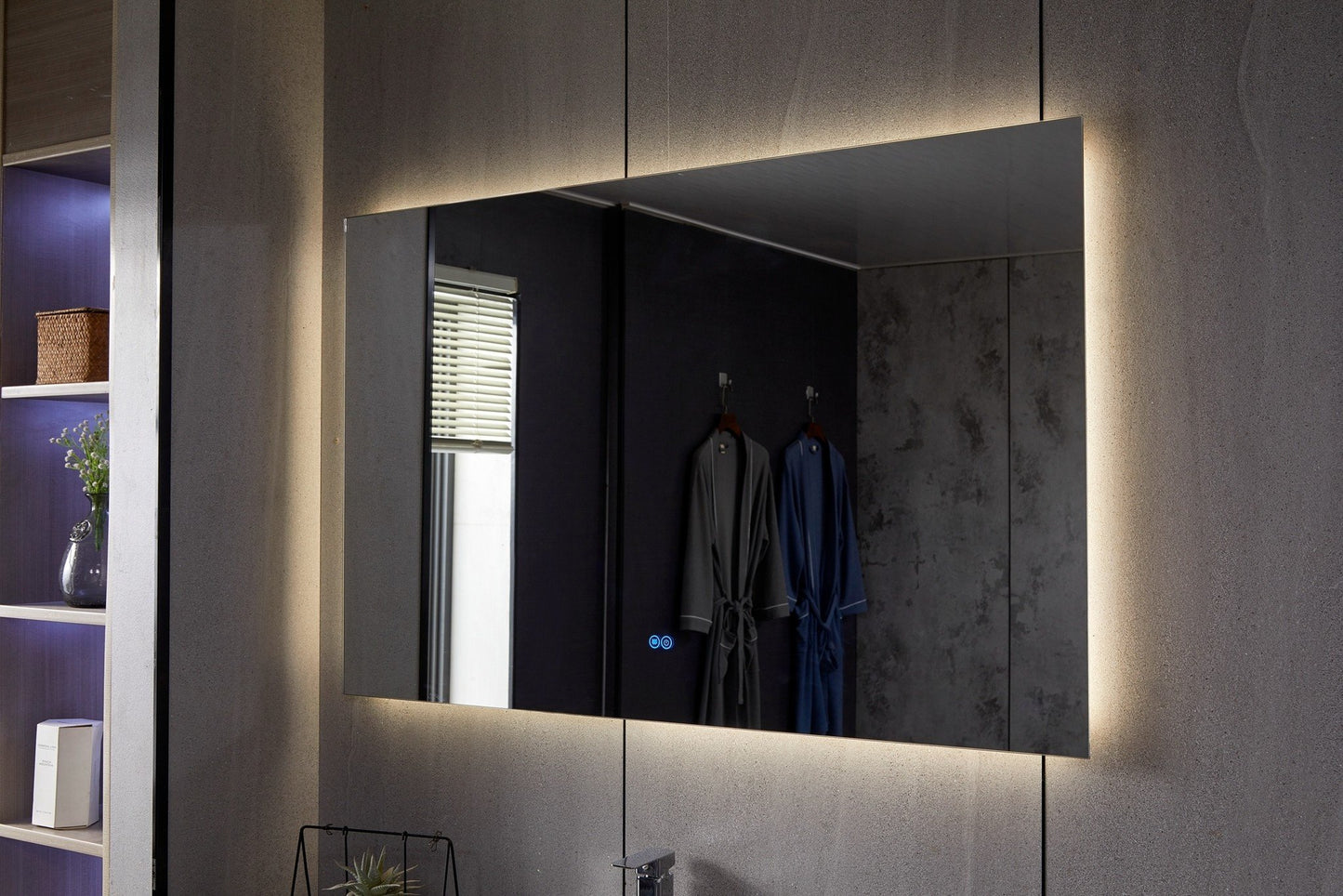 Miroir sans cadre avec LED, anti-buée 60 x 120 cm