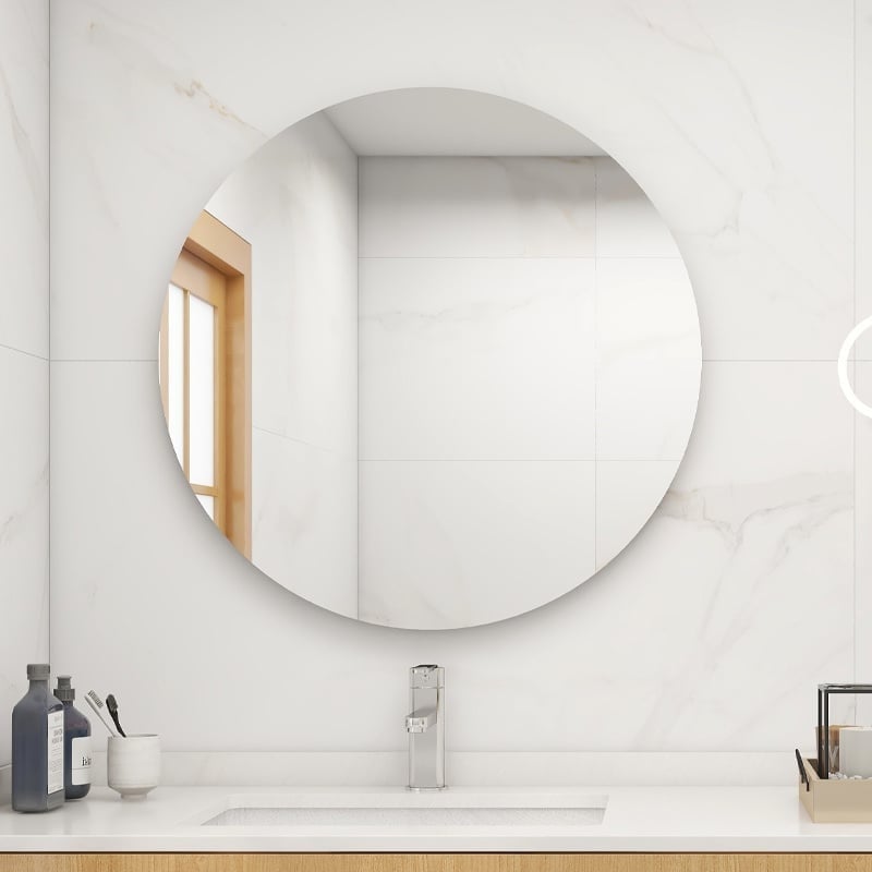 QH Miroir chauffant infrarouge rond 85cm 320Watt