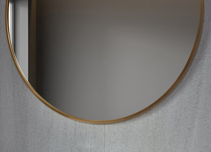 Specchio rotondo 100 cm con cornice dorata