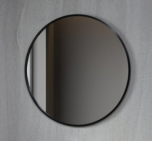 100cm round mirror with black frame - Bella Mirror