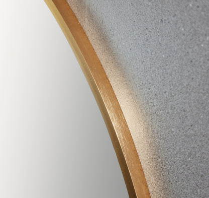 Specchio rotondo 80 cm con cornice dorata