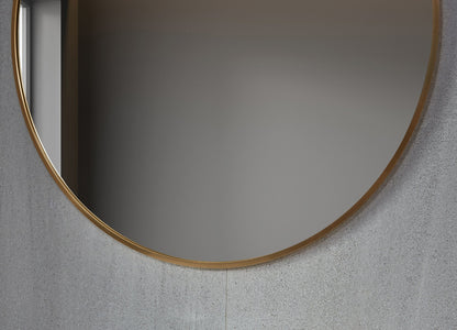 Specchio rotondo 80 cm con cornice dorata
