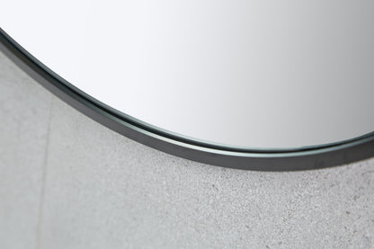 80cm round mirror with black frame - Bella Mirror