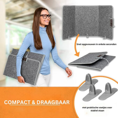 Panneau infrarouge mobile pliable avec 3 niveaux de chaleur - 165W
