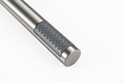 Mélangeur bain sur pied - avec douchette - brossé