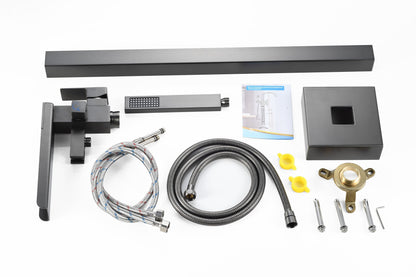 Mélangeur bain sur pied - avec douchette -chrome