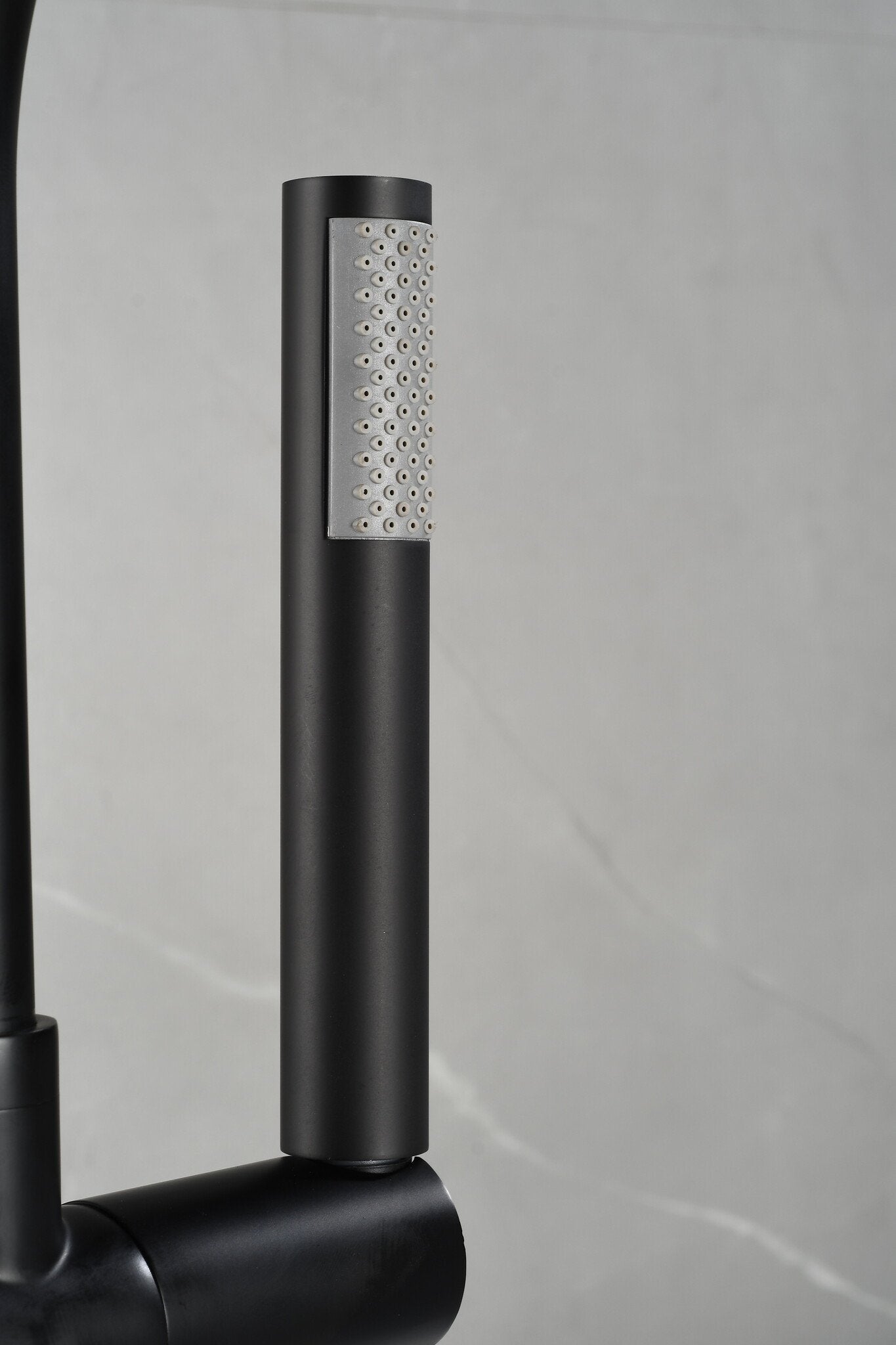 Mélangeur bain sur pied - avec douchette - noir mat