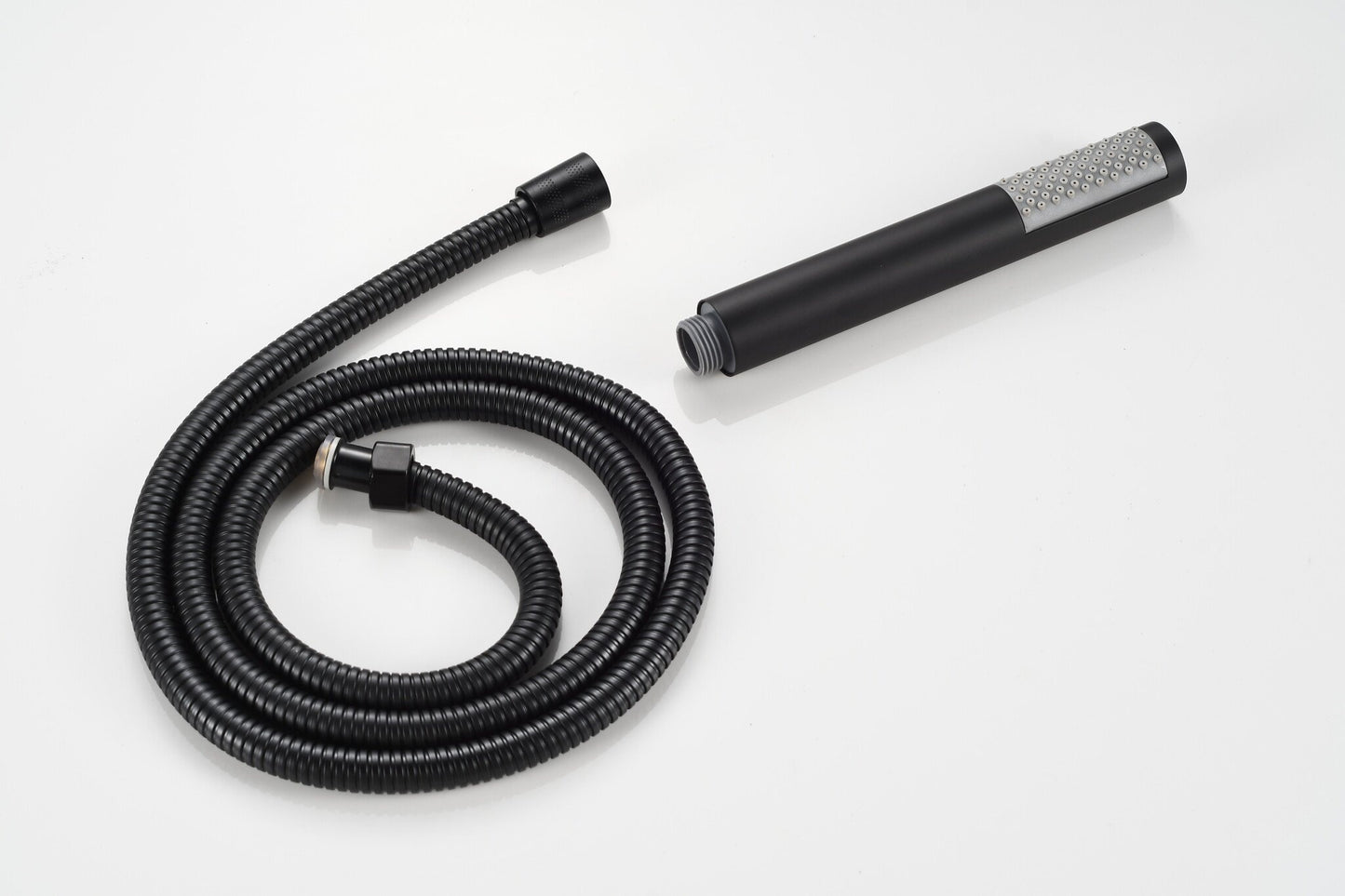 Mélangeur bain sur pied - avec douchette - noir mat