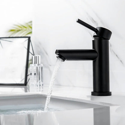 Robinet de lavabo noir mat