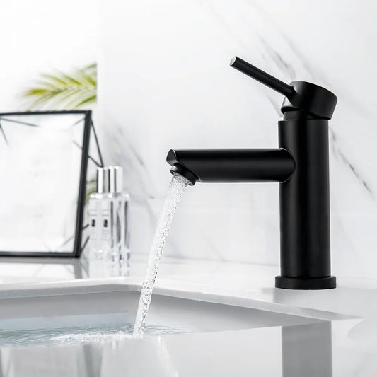 Robinet de lavabo noir mat