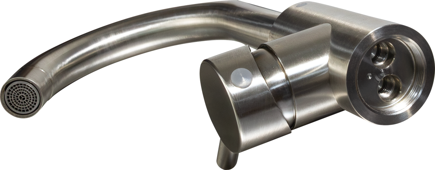 Robinet de lavabo en métal Gun avec bec pivotant à 180 degrés